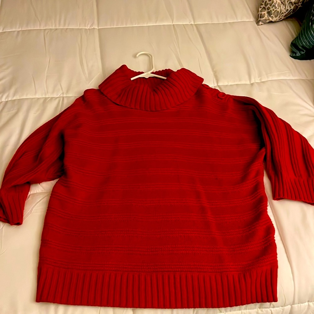 Jones New York signature large red sweater